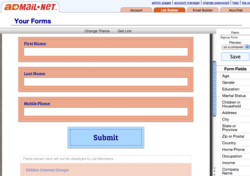 A look at Admail.net's new sign up forms.